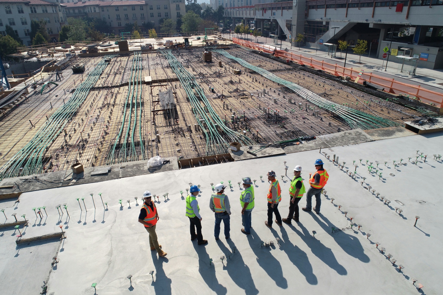 Ottawa construction site with crew and crane